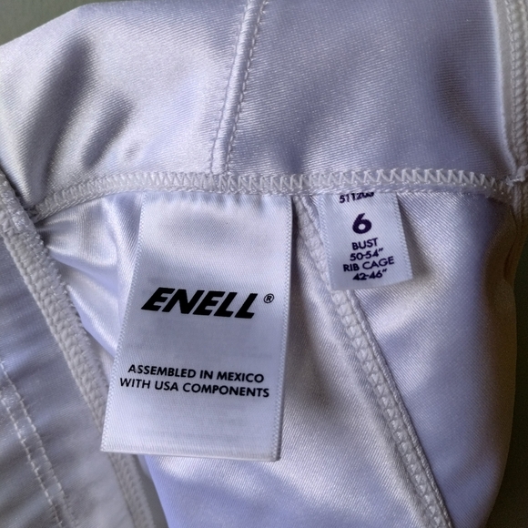 Enell Women's High Impact Sports Bra White Size 6 Minimizing Comfort Straps - Picture 4 of 10